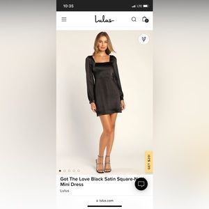 lulu's black satin dress